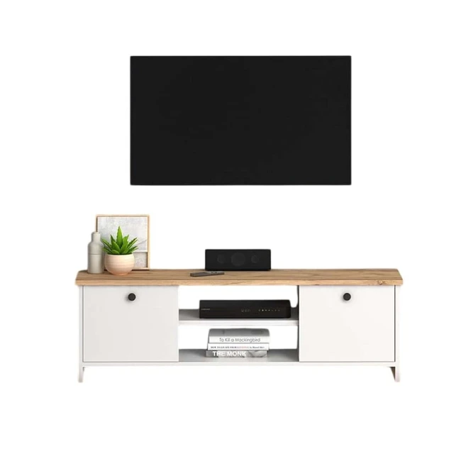 TV üçün tumba Ev Plus 12115859, LDSP, ağ/qəhvəyi, 120x30x40 sm TV üçün tumba Ev Plus 12115859, LDSP, ağ/qəhvəyi, 120x30x40 sm