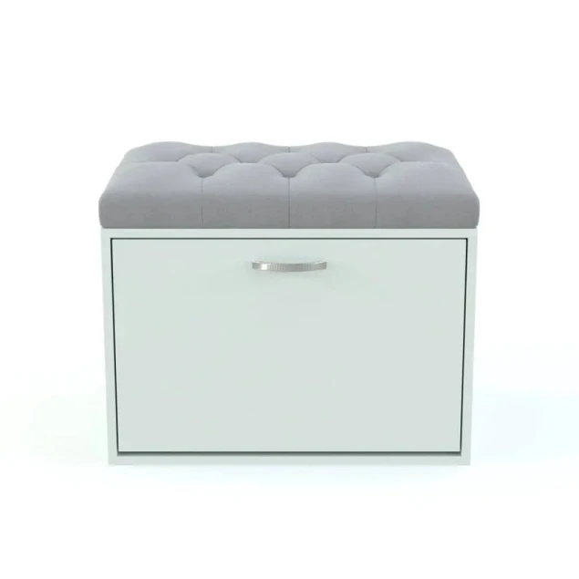 Ayaqqabı üçün tumba Art Mebel 84, laminat, ağ, 45х50х30 sm Ayaqqabı üçün tumba Art Mebel 84, laminat, ağ, 45х50х30 sm