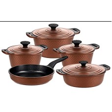 Qab-qacaq dəsti Oms SHA-00002492, qranit, qəhvəyi, 9 parça