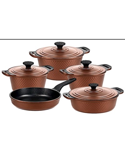 Qab-qacaq dəsti Oms SHA-00002492, qranit, qəhvəyi, 9 parça