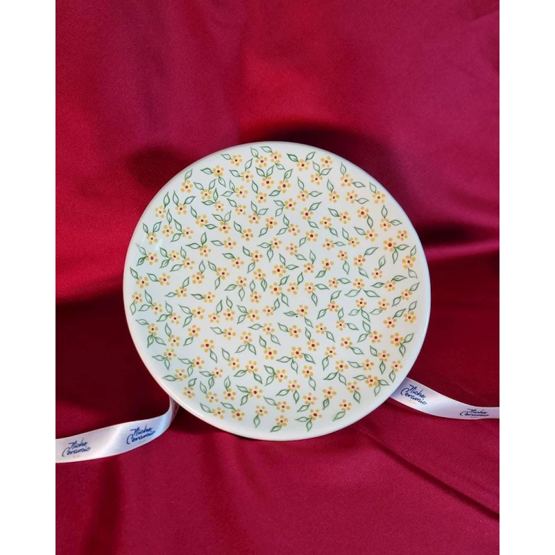 Dekorativ boşqab Niche Ceramic, keramika, ağ/yaşıl/sarı, 28 sm Dekorativ boşqab Niche Ceramic, keramika, ağ/yaşıl/sarı, 28 sm