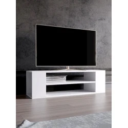 Тумба под ТВ 3563_LETNEWSimpWh, ЛДСП, белая, 35.2x32.5x100 см Тумба под ТВ 3563_LETNEWSimpWh, ЛДСП, белая, 35.2x32.5x100 см