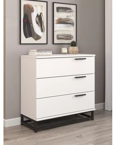 Komod Letta 3563_Letta25LoftKomSideWh, LDSP, 75х33х73 sm