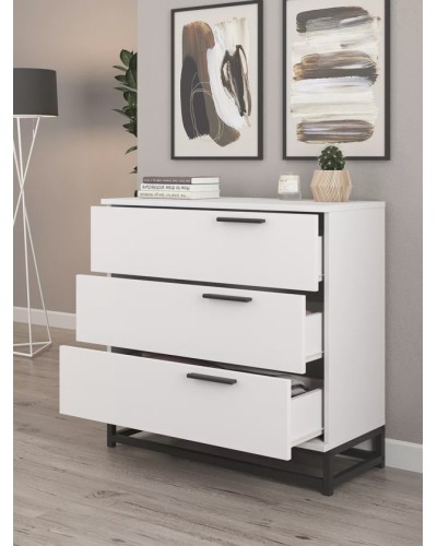 Komod Letta 3563_Letta25LoftKomSideWh, LDSP, 75х33х73 sm