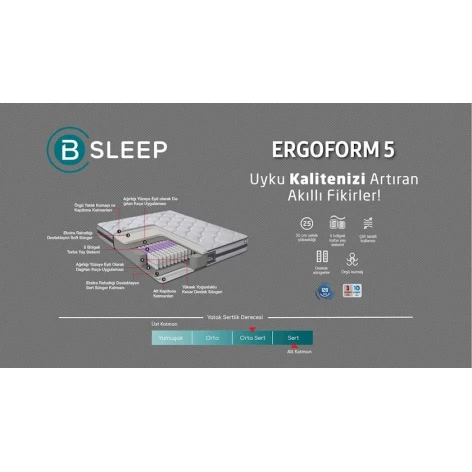 Матрас Bellona Ergoform-5, 160x200 см, белый Матрас Bellona Ergoform-5, 160x200 см, белый