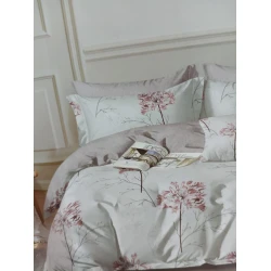 Комплект постельного белья MiraNova SF-817, сатин, евро, разноцветный, пододеяльник 200x230 см, простыня 230х250 см, наволочки 48x74 см/2 шт