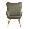 Кресло JYSK Hundested бархатный, оливковый Кресло JYSK Hundested бархатный, оливковый