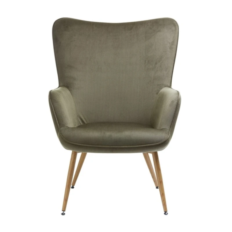 Кресло JYSK Hundested бархатный, оливковый Кресло JYSK Hundested бархатный, оливковый