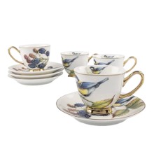 Qəhvə dəsti Porland Berry TBP123381837 , 4 nəfərlik, 8 əd, farfor, ağ
