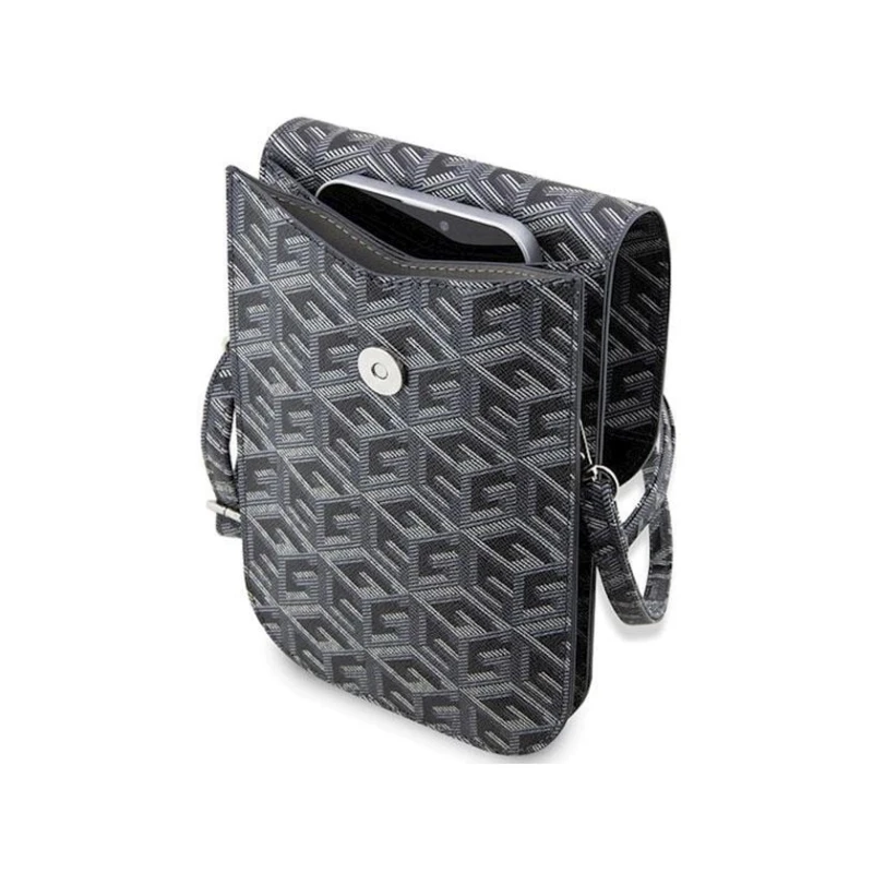 Smartfon üçün çanta Guess Handbagm GCube Stripe Black