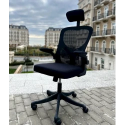 Кресло офисное 1601A, 100x40 см, черное Кресло офисное 1601A, 100x40 см, черное