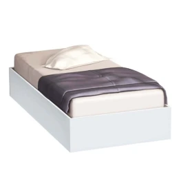 Односпальная кровать Art_tek_yataq 97, ламинат, белая, 85x90x200 см