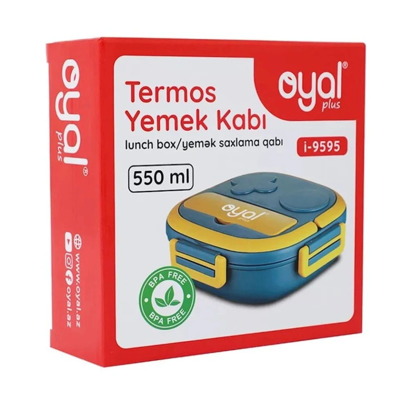 Термо ланч-бокс Oyal Plus i-9595, 550 мл, синий Термо ланч-бокс Oyal Plus i-9595, 550 мл, синий