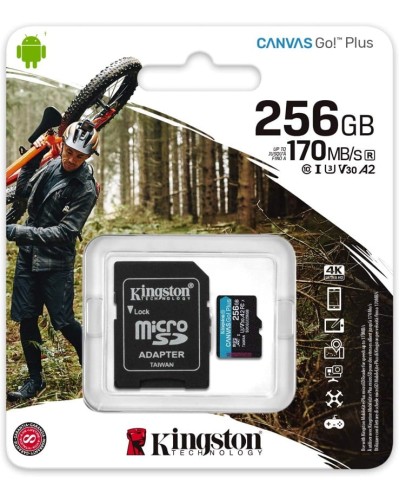 Yaddaş kartı Kingston Canvas Go Plus 256GB microSDXC Class 10