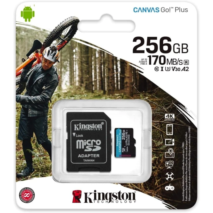 Карта памяти Kingston Canvas Go Plus 256GB microSDXC Class 10