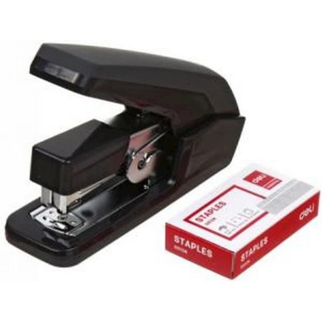 Степлер Deli E0477, 26/6, до 25 листов, черный Степлер Deli E0477, 26/6, до 25 листов, черный