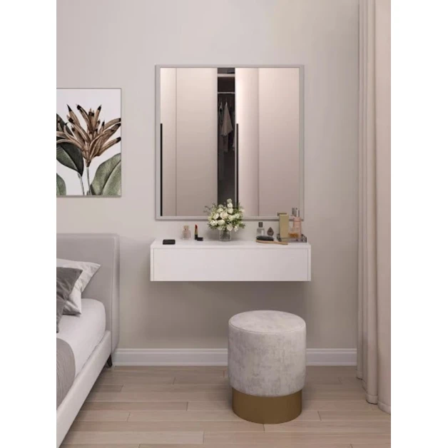 Туалетный столик Art Mebel, ламинат, 17x71x30 см, белый Туалетный столик Art Mebel, ламинат, 17x71x30 см, белый