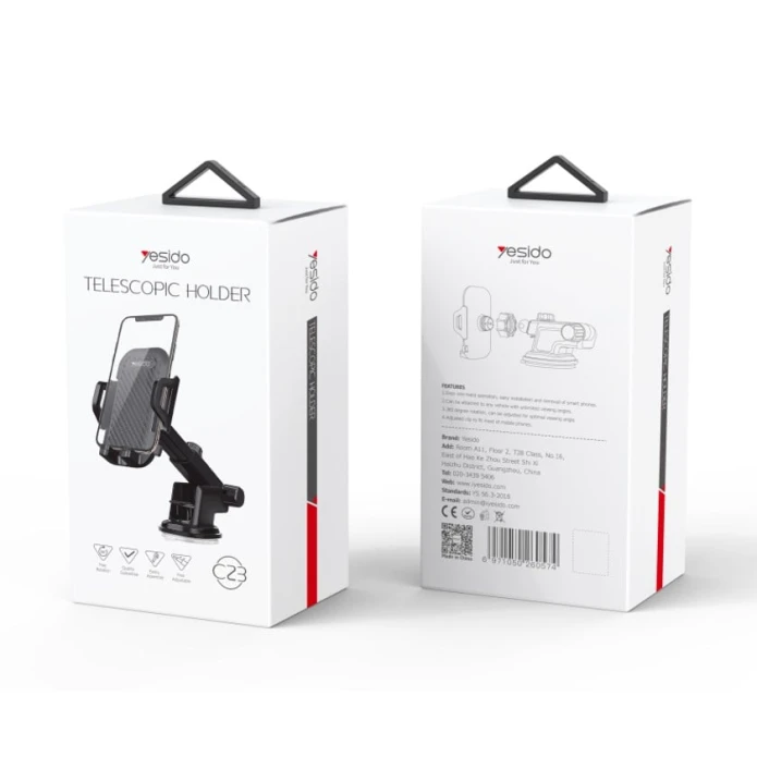 Telefon üçün avtomobil tutacağı Yesido C23 for 3.8 Telefon üçün avtomobil tutacağı Yesido C23 for 3.8