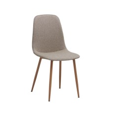 Stul JYSK Bistrup, 44x53x87 sm, polad/parça, qum rəngi/palıdı, 4 əd