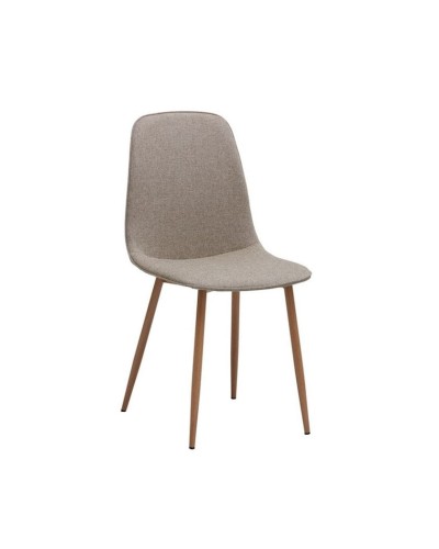 Stul JYSK Bistrup, 44x53x87 sm, polad/parça, qum rəngi/palıdı, 4 əd