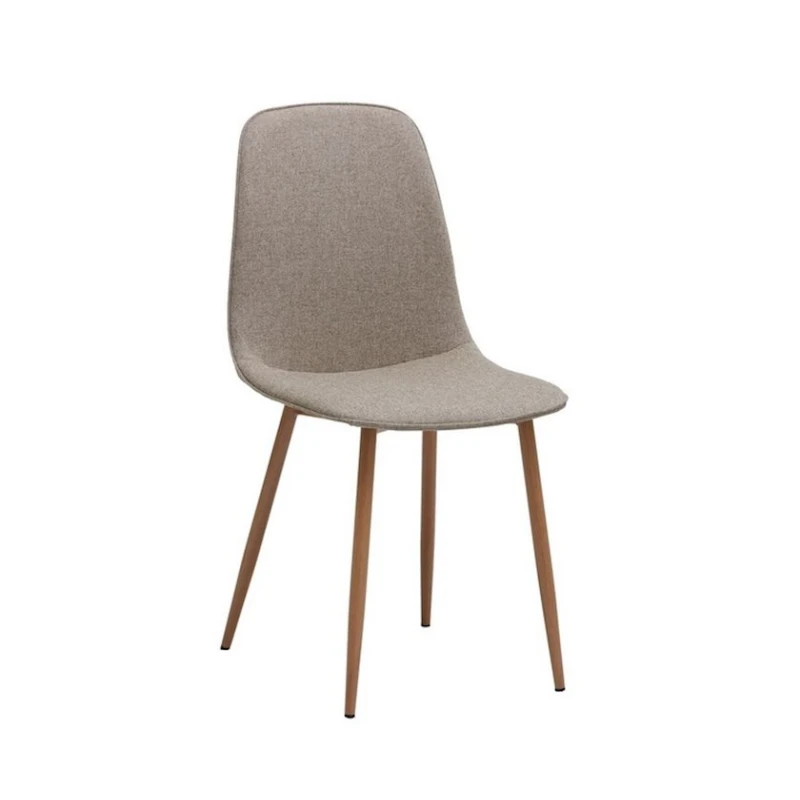 Стул JYSK Bistrup, 44x53x87 см, сталь/ткань, песочный/коричневый, 4 шт