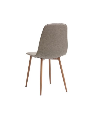 Stul JYSK Bistrup, 44x53x87 sm, polad/parça, qum rəngi/palıdı, 4 əd