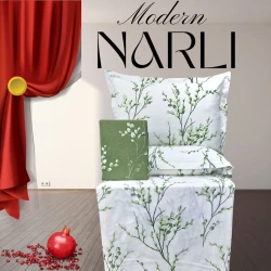 Комплект постельного белья Narlı 1149, пододеяльник 200x220 см, простыня 240х260 см, наволочки 50х70 см, двуспальный, хлопок, разноцветный