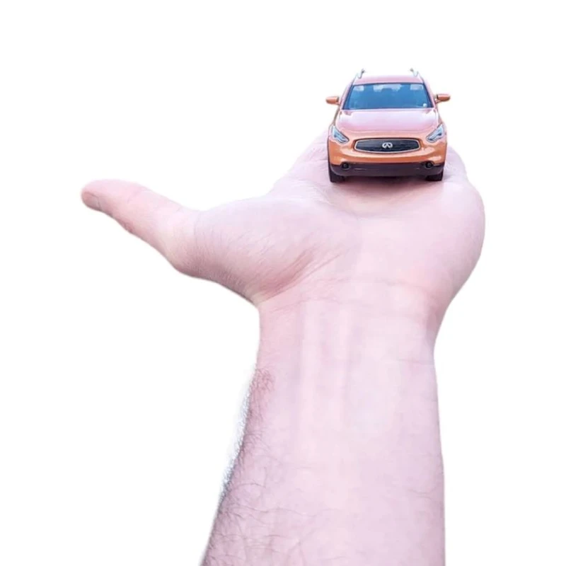 Maşın İnfiniti QX70, plastik/metal, qəhvəyi, 11x4x3 sm