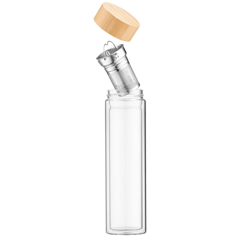 Termos Adresto Double Wall AR1345BB, 450 ml, şüşə/bambuk Termos Adresto Double Wall AR1345BB, 450 ml, şüşə/bambuk