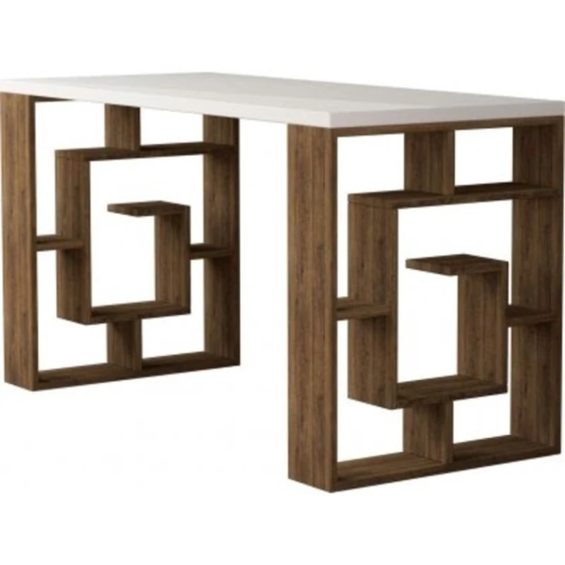 Kompüter masası Art Mebel Art_Komp_Masası 195, ağ/qəhvəyi, 75x140x60 sm