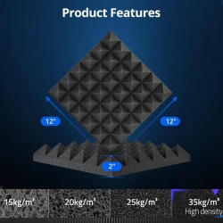 Акустические панели Liyu PRMD-5 30x5 см, самоклеющиеся, 24 шт Акустические панели Liyu PRMD-5 30x5 см, самоклеющиеся, 24 шт