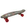 Скейтборд M6666, 15x56 см, с красными колёсами, товар в ассортименте