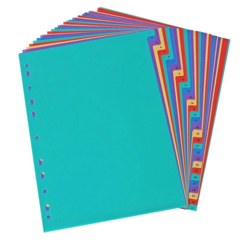 Разделитель Foska A4, 0.14 мм, плaстик, в ассортименте