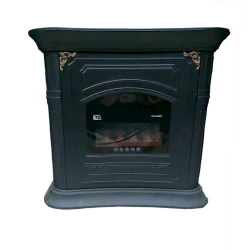 Печь-камин Mahshid Davam Ks0167, металл, черный, 96x87x38 см