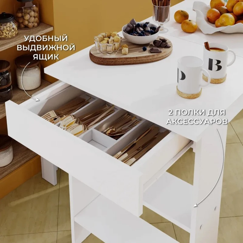 Тумба Marina 3563_M25KichMasterWh, ЛДСП, 85x50x50 см, белая Тумба Marina 3563_M25KichMasterWh, ЛДСП, 85x50x50 см, белая