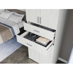 Шкаф Art Mebel Art-60-8, ЛДСП, белый, 50х60х210 см