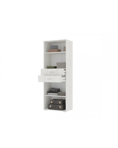 Şkaf Art Mebel Art-60-8, LDSP, ağ, 50x60x210 sm