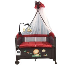 Manej-çarpayı Cool Baby VL-KIDS-146, qırmızı, 110х70х74 sm