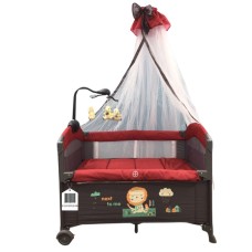 Manej-çarpayı Cool Baby VL-KIDS-146, qırmızı, 110х70х74 sm