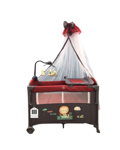 Manej-çarpayı Cool Baby VL-KIDS-146, qırmızı, 110х70х74 sm