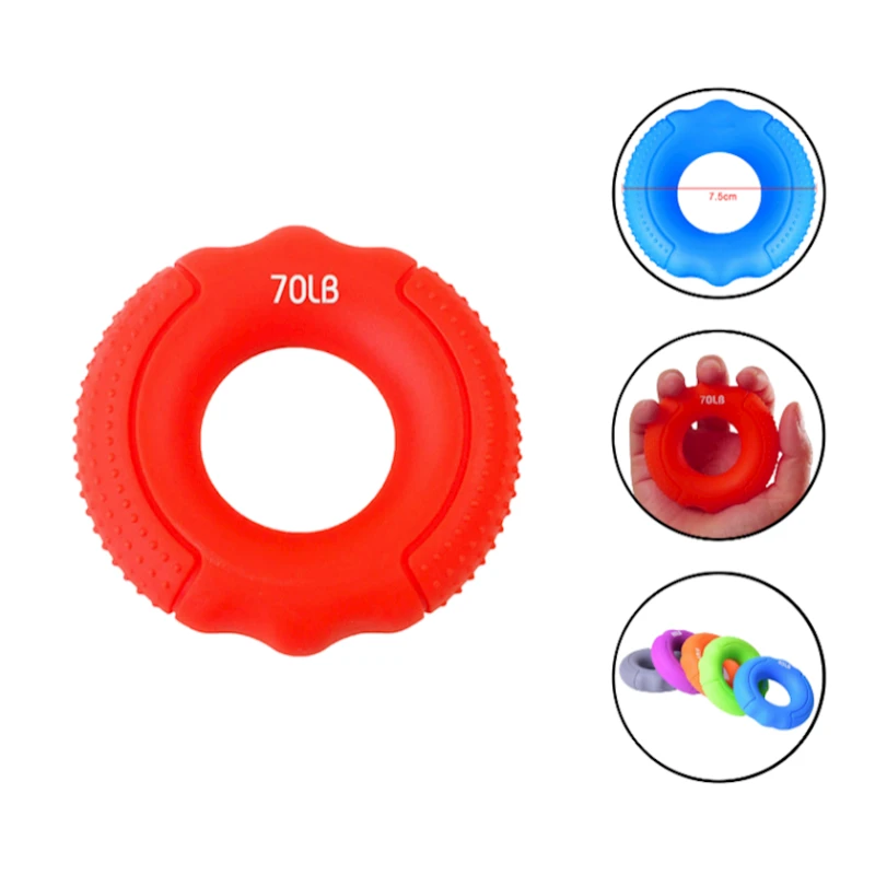 Bilək espanderi Gymnic 1135, silikon, 32 kq, qırmızı Bilək espanderi Gymnic 1135, silikon, 32 kq, qırmızı