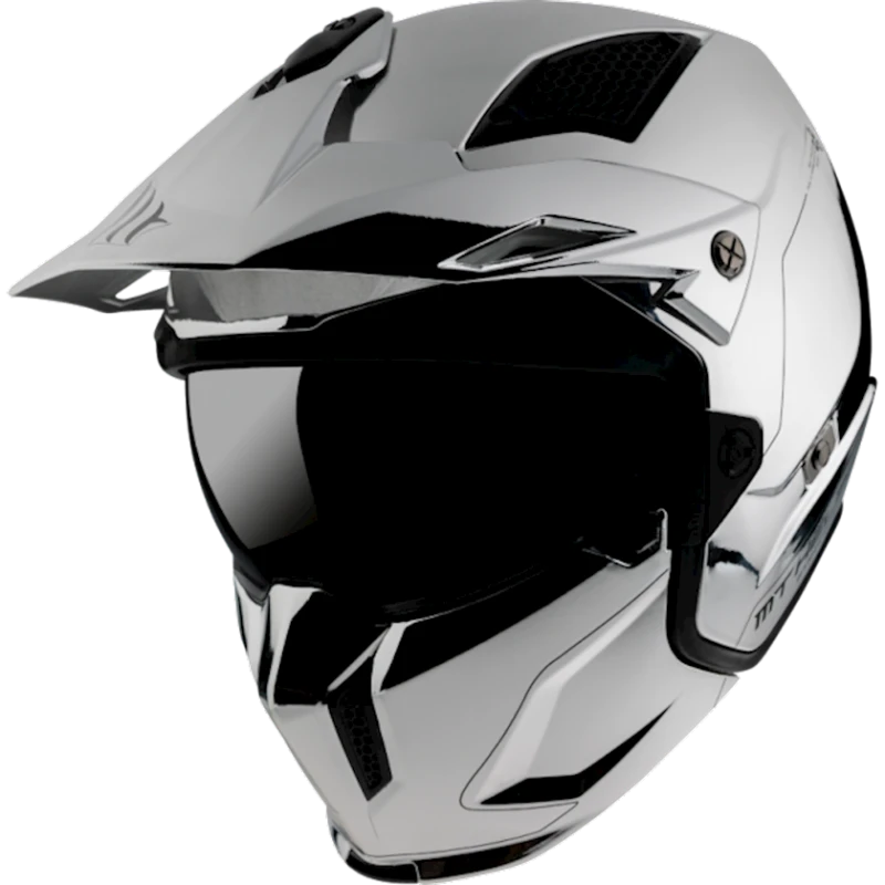 Мотошлем MT Helmet Streetfighter SV Chromed A2 Silver, размер S Мотошлем MT Helmet Streetfighter SV Chromed A2 Silver, размер S