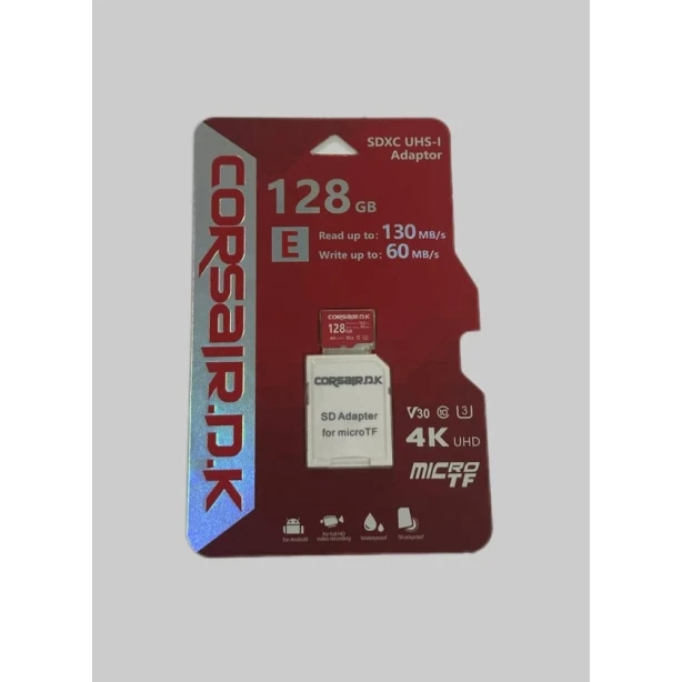 Карта памяти Corsair.D.K 128.GB sdxc UHS-l Чтение 30 МБ/с Запись 10 МБ/с