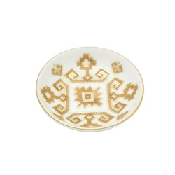 Миска Porland Arabesque 04ALM006031, 10 см, фарфор, белая/золотистая