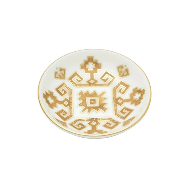 Kasa Porland Arabesque 04ALM006031, 10 sm, farfor, ağ/qızılı