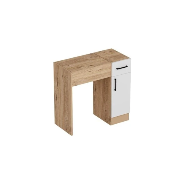 Туалетный столик Art Mebel, ламинат, 120x80x40 см, белый/вотан