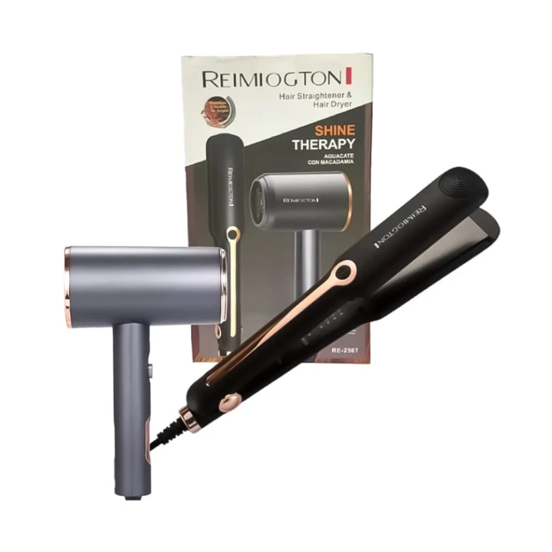 Набор выпрямитель и фен для волос Reimiogton RE-2567 Black