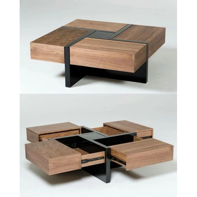 Jurnal masası Art_42, laminat, qara/qəhvəyi, 35x70x70 sm Jurnal masası Art_42, laminat, qara/qəhvəyi, 35x70x70 sm