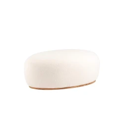 Пуфик 41, ткань, белый, 40x35x35 см