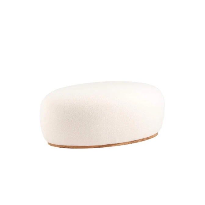 Пуфик 41, ткань, белый, 40x35x35 см Пуфик 41, ткань, белый, 40x35x35 см